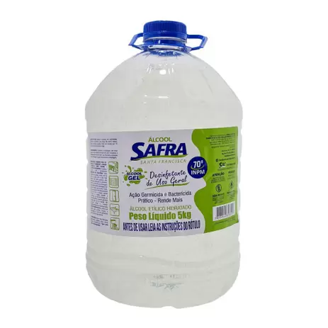 Álcool em Gel 70 de 5 Litros – Safra