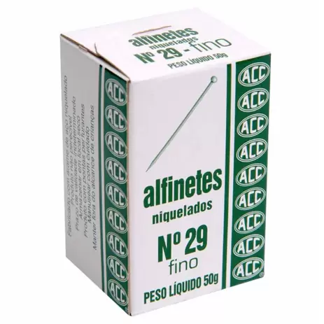 Alfinete Niquelados nº29 50g – ACC