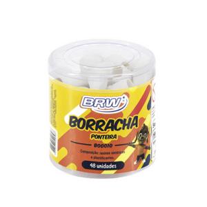 Borracha Ponteira Branca Pacote 48 Unidades – BRW