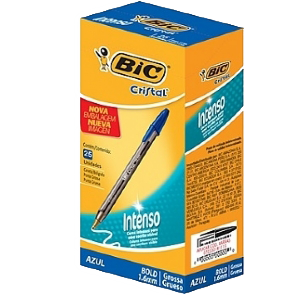 Caneta Esferográfica Azul Intenso Grossa 1.6 Caixa 50 Unidades – Bic