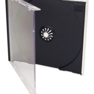 Capa Caixa Acrílico para CD/DVD Miolo Preto Grosso Transparente – Videolar