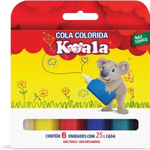 Cola Colorida 6 Cores 25g Koala – Delta