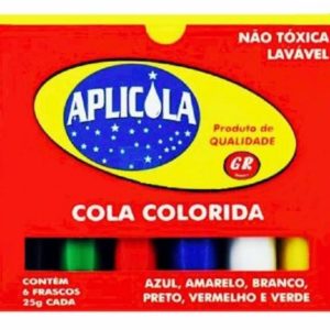 Cola Colorida Aplicola 25g Caixa 6 Frascos – GR Química