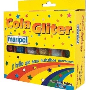 Cola Gliter 6 Frascos 25g Cores – Maripel