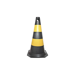 Cone Rígido PLT Amarelo / Preto 50cm Código 36,0001 Referencia PPS 03 – Proteplus