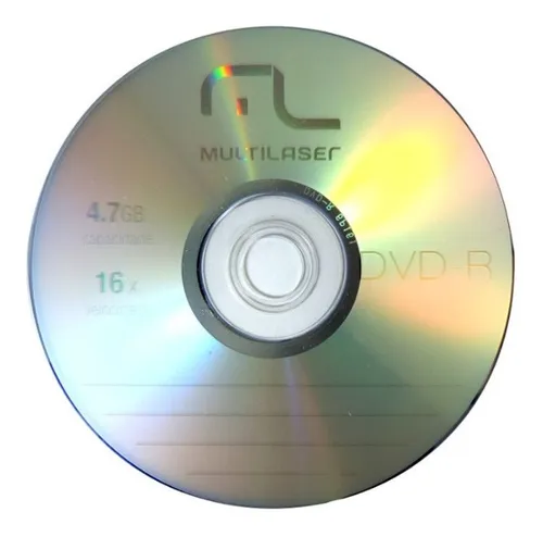 DVD-R Gravável 4.7GB 16x – Multilaser