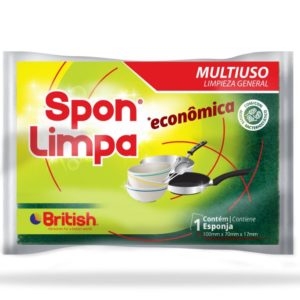 Esponja Econômica Dupla Face Spon Limpa – British