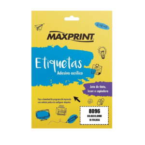 Etiqueta Inkjet 8096 69,8xc69,8mm 10 Folhas – Maxprint