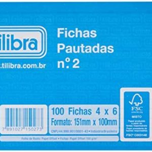 Ficha Pautada 4×6 Número 2 – Tilibra