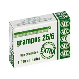 Grampo 26/6 Cobreado 1000 Unidades – ACC