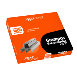 Grampo Galvanizado 23/10 1000 Unidades – Jocar Office