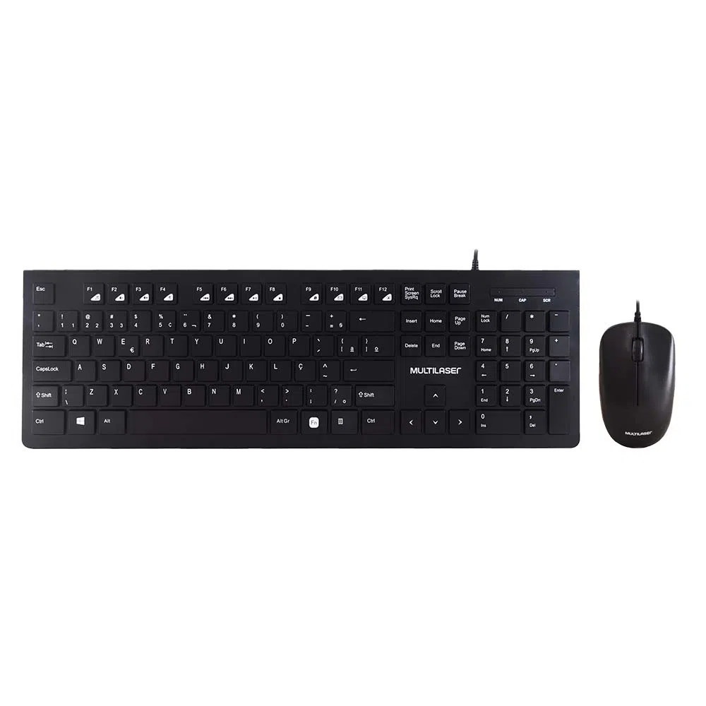 Kit Teclado e Mouse com Fio Multimídia USB TC240 – Multilaser