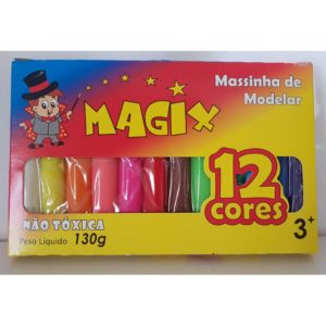 Massa para Modelar Caixa 12 Cores 130g – Magix