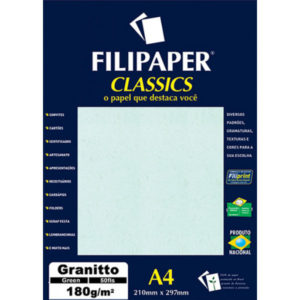 Papel Granitto Green A4 180g 50 Folhas – Filipaper