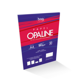 Papel Opaline Creme, Salmão A4 180g Pacote 50 Folhas Bag – Baag