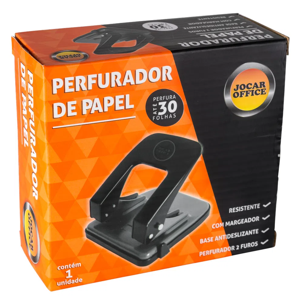 Perfurador de Metal 2 Furos até 30 Folhas – Jocar Office