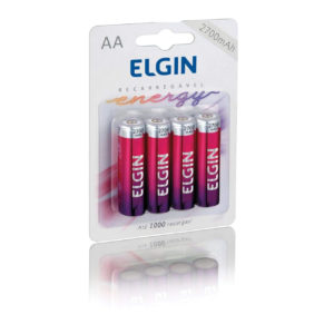 Pilha Alcalina AA Recarregável 2700mAh CTL com 4 Unidades – Elgin