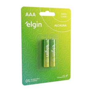 Pilha Alcalina AAA Energy Pacote 2 Unidades LR3 – 1,5V – Elgin