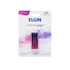 Pilha Recarregável AAA 1000mAh CTL com 2 Unidades – Elgin