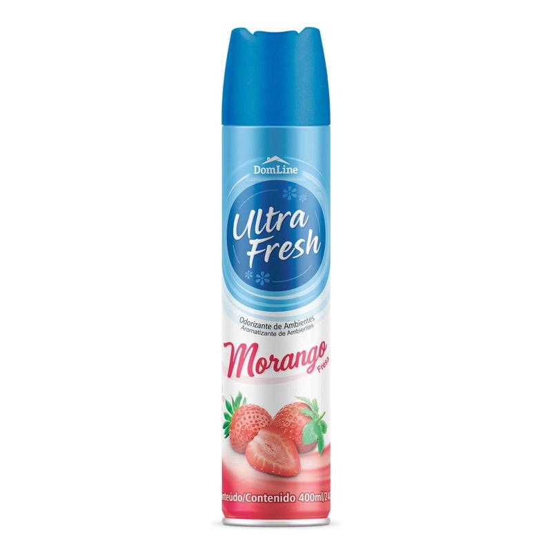 Purificador de Ar 400ml Morango Caixa com 12 Unidades – Ultra Fresh