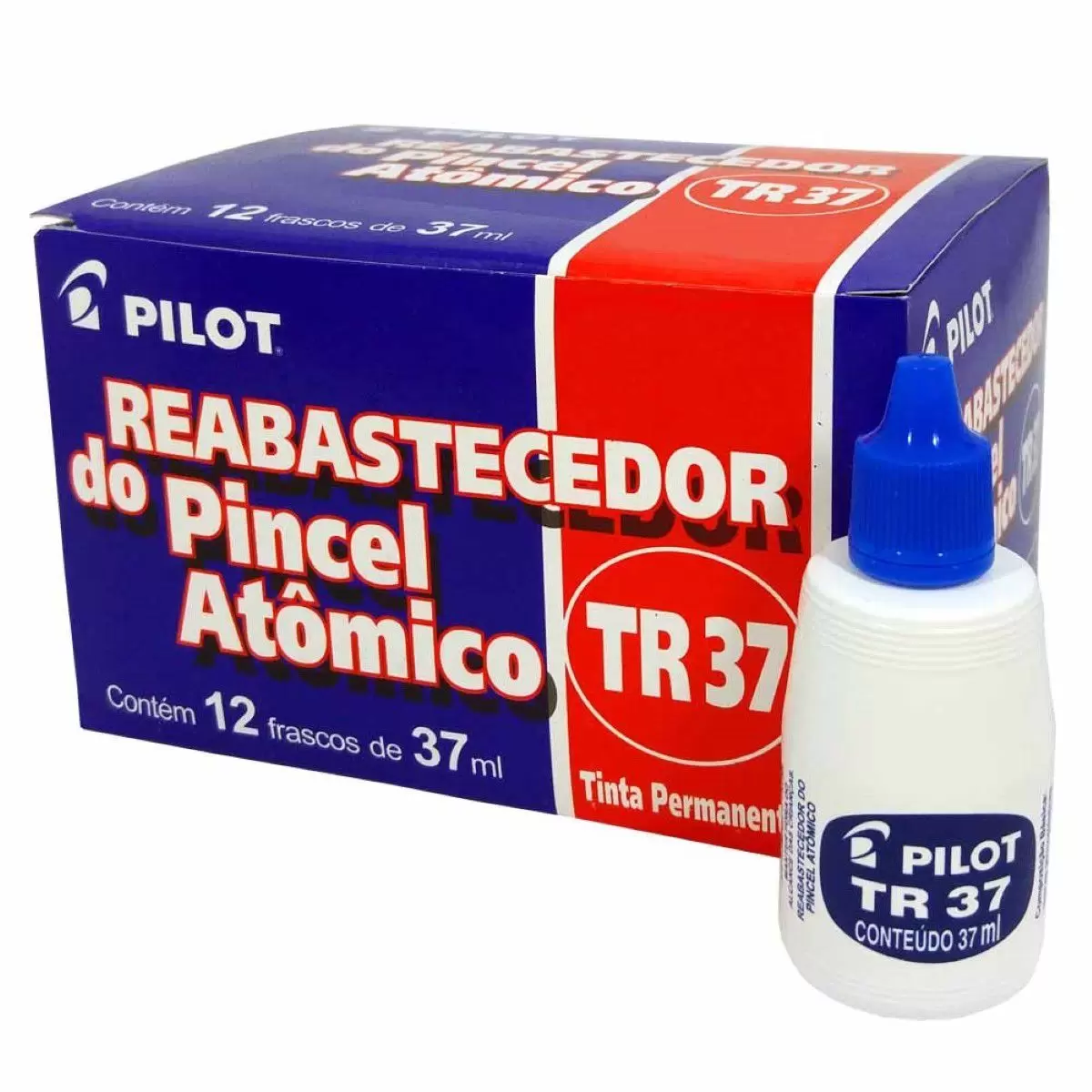 Reabastecedor para Pincel Atômico Azul / Vermelho TR37 Caixa 12 Unidades – Pilot