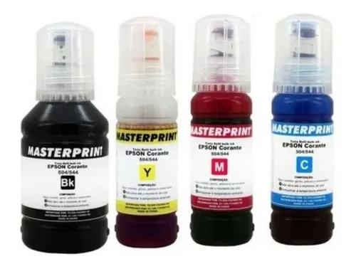 Refil de Tinta Compatível Epson 504/544 127ml / 70ml Preto / Ciano / Magenta / Amarelo – Masterprint