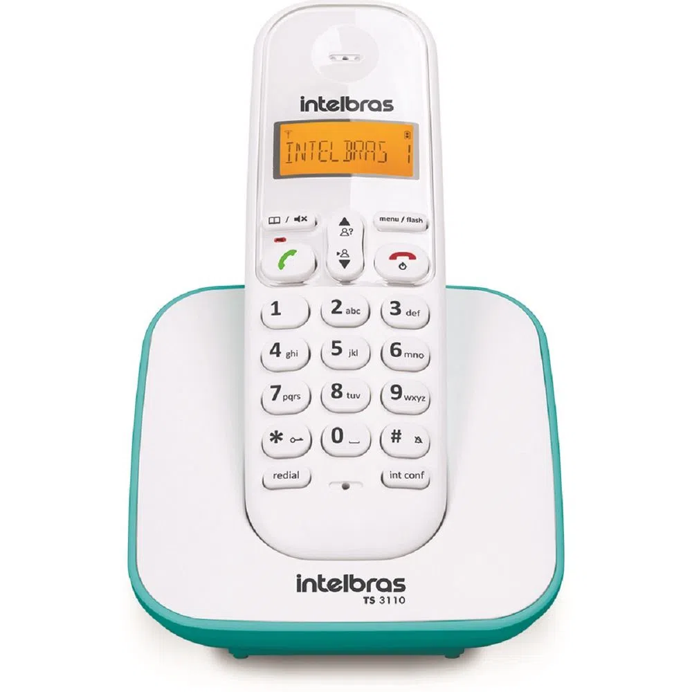 Telefone Sem Fio Digital Branco com Azul – Intelbras