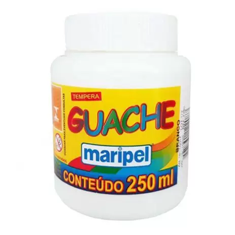 Tinta Guache Branca / Preta 250ml – Maripel