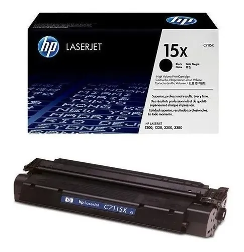 Toner Original HP 15X Preto C7115X 1200/1220/3300/3380 – HP