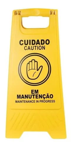 Placa Plástica Sinalizadora em Manutenção – Moppita